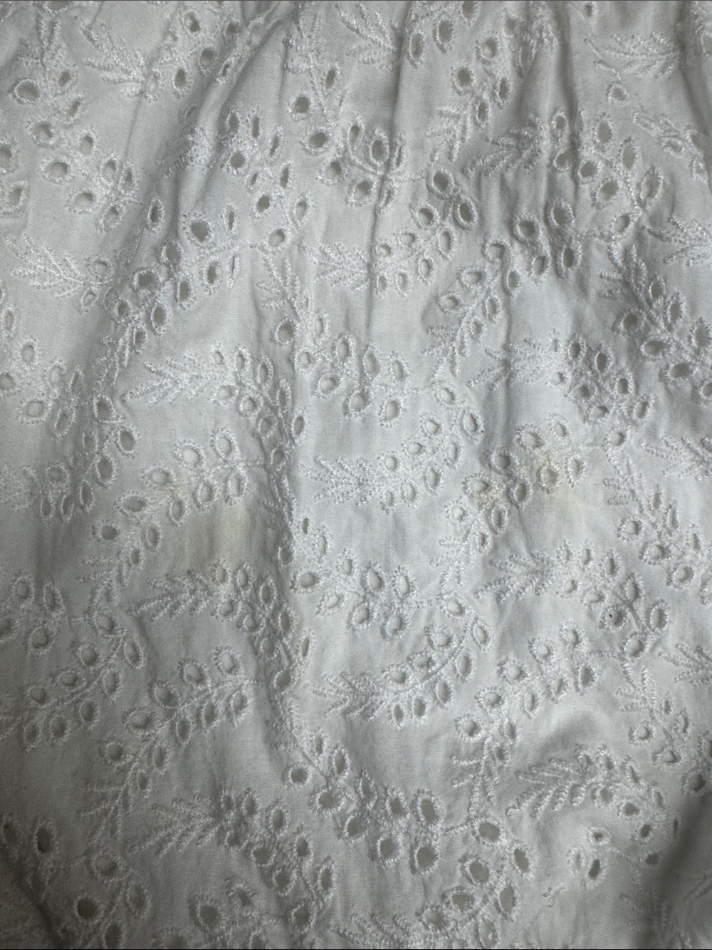 Gap—White Eyelet Tie-Waist Long Sleeve Dress—sz small - Picture 4 of 6